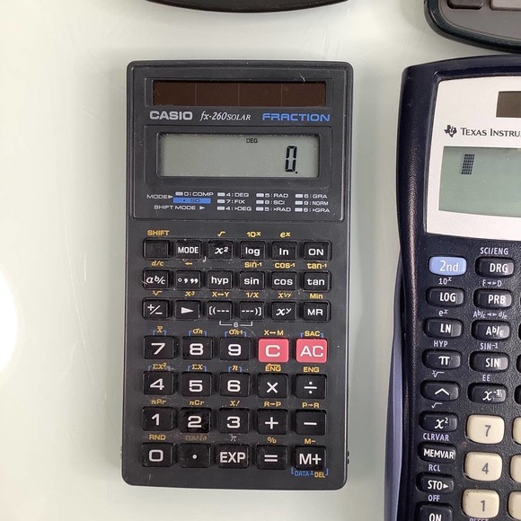 Texas Instruments 30Xa 30XA 30XIIS Casio fox-260solar calculators bundle of 4 - Picture 4 of 7